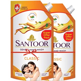 Santoor Classic Gentle Hand Wash, 750ml (Pack of 2)